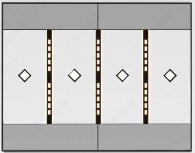 现代蜂窝大板吊顶3D模型下载